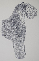 Kerry Blue Terrier Dog Art Portrait Print #34 Kline adds your dogs name ... - $49.95