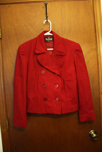 JL Colebrook Red Wool Dress Coat - Size Small - £19.70 GBP