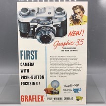 Vintage Magazine Ad Print Design Advertising Graflex Graphic 35 Camera - £21.74 GBP