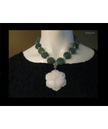 CARVED JADE NECKLACE - One of A Kind - FREE SHIPPING - $325.00