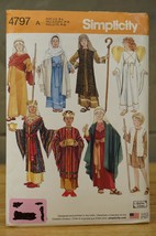 4797 A Simplicity Christian Nativity Costume Sewing Pattern Youth Size S-L Uncut - £11.59 GBP