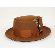 Mens Bruno Capelo Dress Hat Australian Wool Crushable Pork Pie Jazz PP106 Cognac image 4