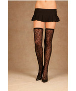Elegant Moments Spider Web Halloween Thigh Hi (Highs) Stockings Nylon Ho... - $9.89