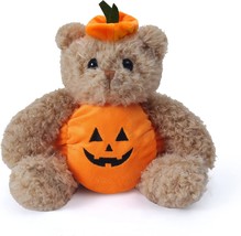 Nleio 8” Halloween Squishy Teddy Bear Stuffed Animal, Fancy Cuddly Pumpkin Bear, - £11.88 GBP