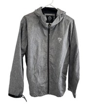 Lrg RC Windbreaker Jacket Grey Black J144004 Sleek Shiny - $37.97