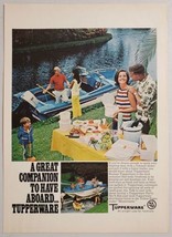 1970 Print Ad Tupperware Containers Glastron Boat with Johnson Outboard Motor - £11.10 GBP