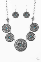 Paparazzi Written in the Star Lilies Blue Necklace - New - $4.50