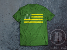 Portland Timbers Green &amp; Gold US Flag T-Shirt PTFC RCTID Rose City Youth - $15.50