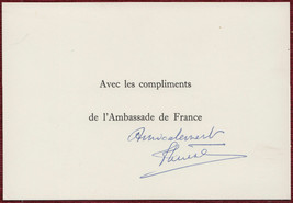 1970s Original Signed Greeting Card French Embassy France Beijing Peking... - £7.14 GBP