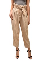 RONNY KOBO Womens Pants Striped Relaxed Waist Belt Beige Size XS - £57.45 GBP