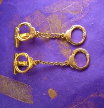 Vintage  Handcuffs Cufflinks Vintage Destino gold filled Designer set - £87.92 GBP