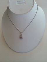 1928 Jewelry Co Silver Tone Chain with Pear Shape Crystals [Jewelry] - $17.82
