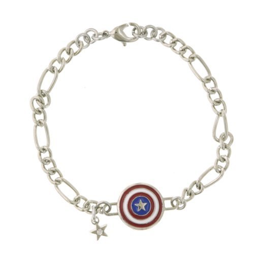 Captain America Figaro Shield Bracelet - $14.84