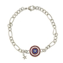 Captain America Figaro Shield Bracelet - £11.81 GBP