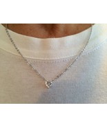 1928 Jewelry Silver Tone Chain with Heart Shape Pendant [Jewelry] - £9.51 GBP