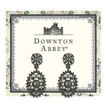 The Downton Abbey Collection Jewelry Jet Bow Drop Filigree Earrings 17574 - £15.79 GBP