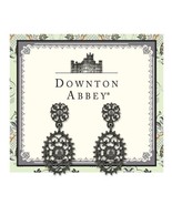 The Downton Abbey Collection Jewelry Jet Bow Drop Filigree Earrings 17574 - £15.69 GBP