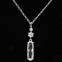 2028 by 1928 Jewelry Silver Toned Rhinestone Crystal Drop Necklace [Jewelry] - £24.73 GBP