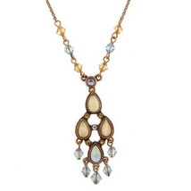 2028 Jewelry Company Copper Tone Necklace with Genuine Mother of Pearl P... - £23.74 GBP