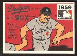 1981 Fleer 1959 World Series Los Angeles Dodgers Chicago White Sox Duke Snider R - £0.39 GBP