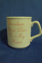 White New Grandma You re Dear to My Heart Coffee Mug  - £4.75 GBP