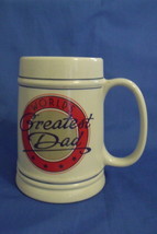 Worlds Greatest Dad Beige Beer Stein or Coffee Mug - £7.15 GBP