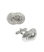 1928 Company Men&#39;s Knotted Cuff Links O/S Silver Tone [Jewelry] - £20.89 GBP