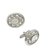 1928 Jewelry Men&#39;s Silver-Tone with Crystal Cuff Links [Jewelry] - $47.54 CAD