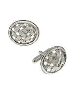 1928 Company Men&#39;s Lattice Oval Cuff Links O/S Silver Tone [Jewelry] - $36.67 CAD