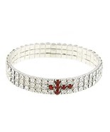 Siam Red Cross Multi-Row Crystal Tennis Bracelet [Jewelry] - £14.12 GBP