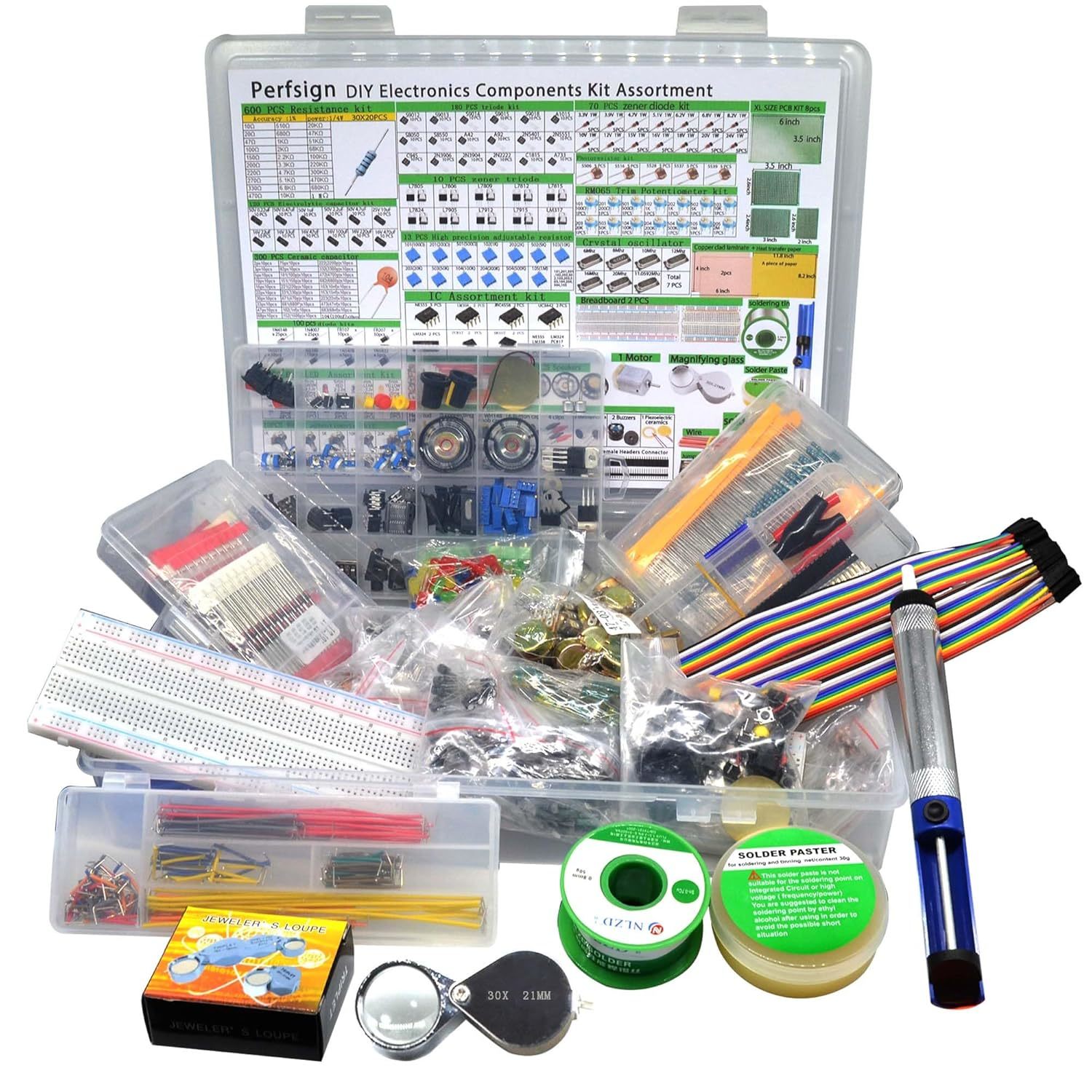 2300Pcs Xxxxl Complete Set Diy Electronics Component Assortment Box, Spe... - $84.94