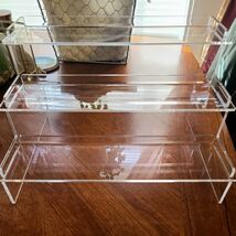 Acrylic Display Risers, 9.5&#39;&#39; Perfume Organizer Clear Riser  9.5x6 inch - $17.82