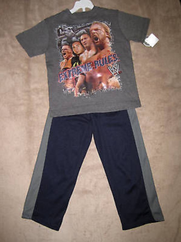 BOYS 5/6 or 7 - WWW - Extreme Rules SPORTS PANTS & SHIRT SET