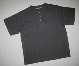 BOYS 4 / 5 - Rock L.A.  - Charcoal Gray 100% Cotton Jersey Henley Style ... - €8,52 EUR