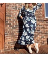 LuLaRoe Evelyn Smocked Waist Maxi Dress Women&#39;s Plus Size 3XL, Ivory/Navy - $33.34 CAD