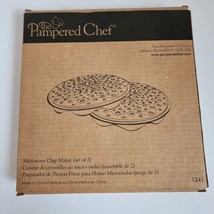 Pampered Chef Black Silicone 2pc Set Microwave Potato Chip Maker 1241 Snacks  - £5.34 GBP