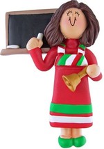 Female Woman Teacher Ornament Christmas Present Gift Personalize Free Present - £9.42 GBP