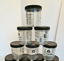 6 empty Talenti reusable jars w/lids, 1 pint clear 70mm PET plastic, PBA free - £5.13 GBP