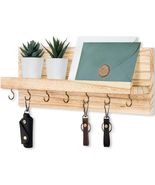 Lwenki Wall Mount Key Holder with 7 Hooks &amp; Shelf 13.8x5.3x3.2 Inches - €12,35 EUR