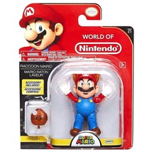 World of Nintendo 4&quot; Super Mario Series NIB Raccoon Mario Jakks Pacific ... - £15.02 GBP