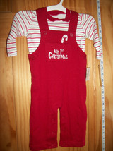 Fashion Holiday Circo Baby Clothes 3M First Christmas Red Overall Creeper Outfit - £11.45 GBP