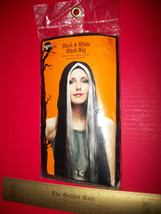 Fashion Holiday Women Wig Halloween Costume Hair Prop White Streak Witch... - £4.54 GBP