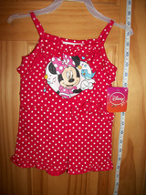 Disney Baby Clothes 12M Minnie Mouse Infant Halter Shorts Red Romper Shortall - £11.47 GBP