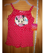 Disney Baby Clothes 12M Minnie Mouse Infant Halter Shorts Red Romper Sho... - €12,10 EUR
