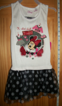 Disney Baby Clothes 24M Minnie Mouse Black Ruffle Dress Girl Infant Polka Dot - £11.45 GBP