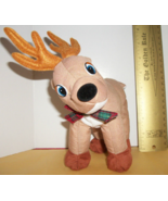 Toy Holiday Plush Deer Christmas Reindeer Stuffed Animal Rudolph Friend ... - $2.84