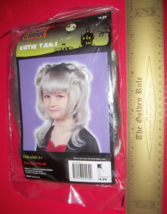 Fashion Holiday Girl Costume Wig Halloween Hairdo Prop Silver Cutie Tail... - £7.60 GBP