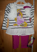 Disney Princesses Baby Clothes 2T Princess Rapunzel Toddler Pant Set Top Outfit - £16.37 GBP