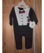 Disney Mickey Baby Clothes 3M-6M Mouse Tuxedo Playsuit Bow-Tie Infant Ju... - €13,71 EUR