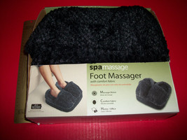 Home Gift Foot Massager Spa Footcare Health Remedy Care Black Fur Comfort Fabric - £11.21 GBP